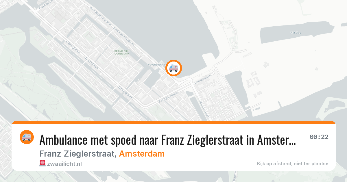Ambulance met spoed naar Franz Zieglerstraat in Amsterdam — 20 apr 2026
