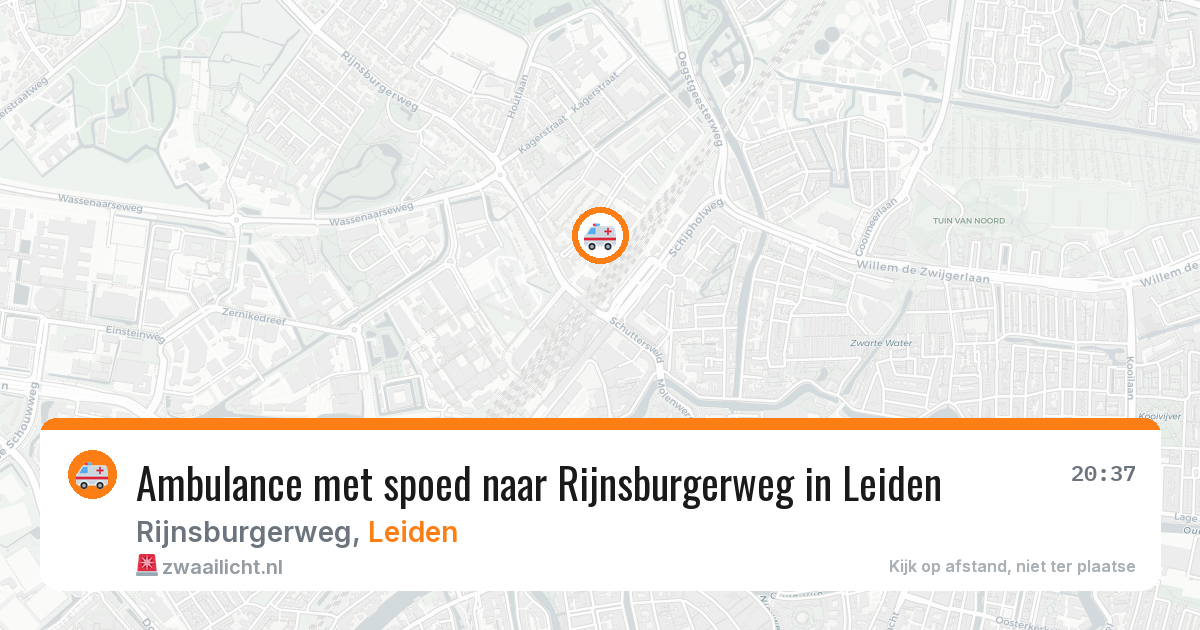 Ambulance met spoed naar Rijnsburgerweg in Leiden — 27 apr 2026