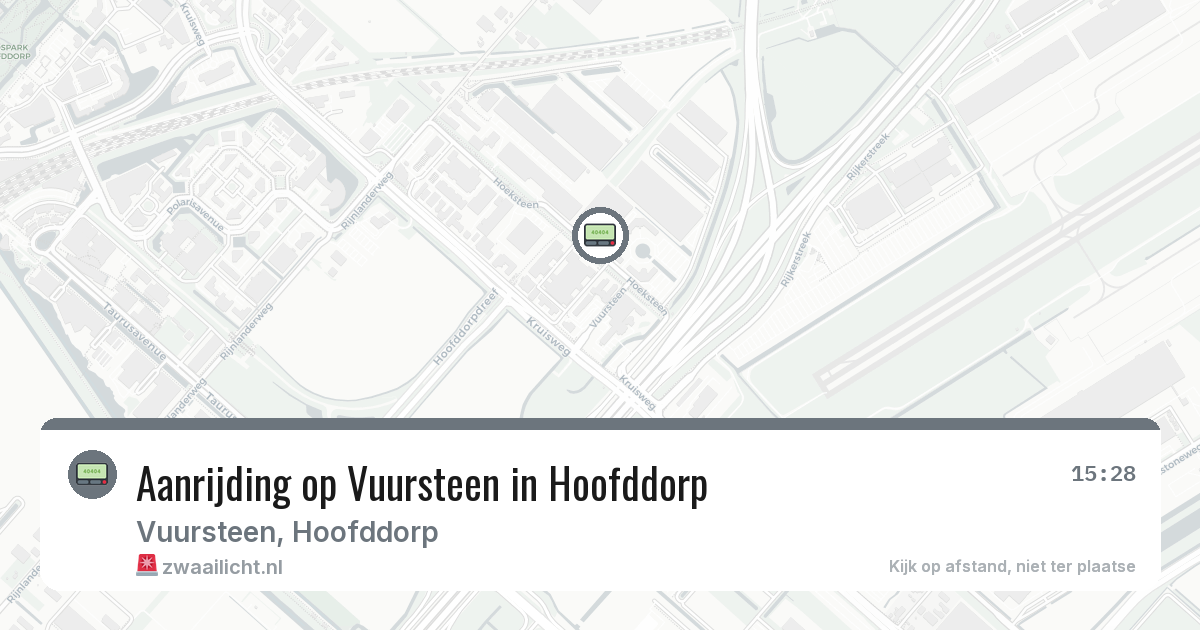 Aanrijding op Vuursteen in Hoofddorp — 29 jan 2026
