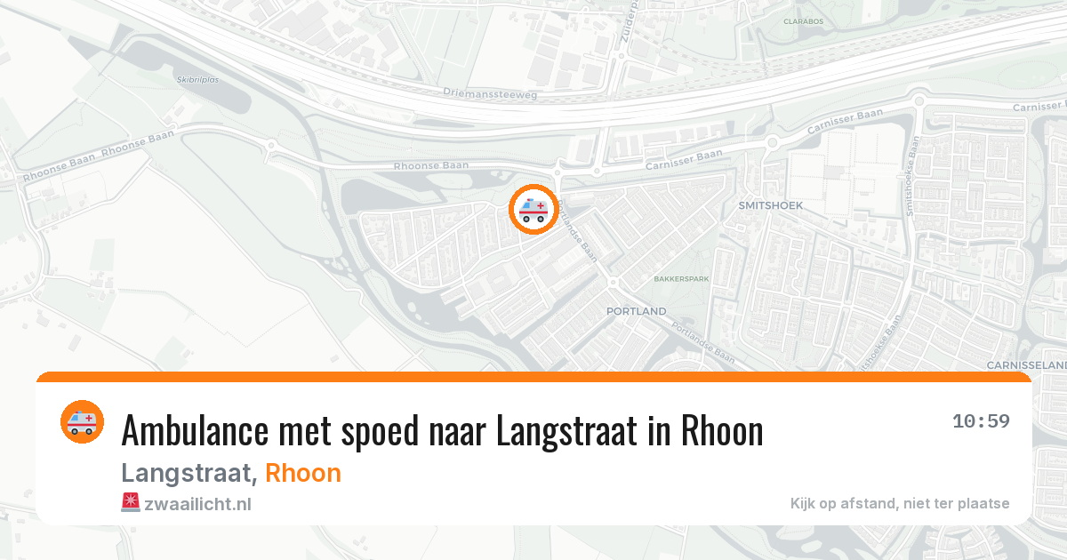 Ambulance met spoed naar Langstraat in Rhoon — 30 mrt 2026