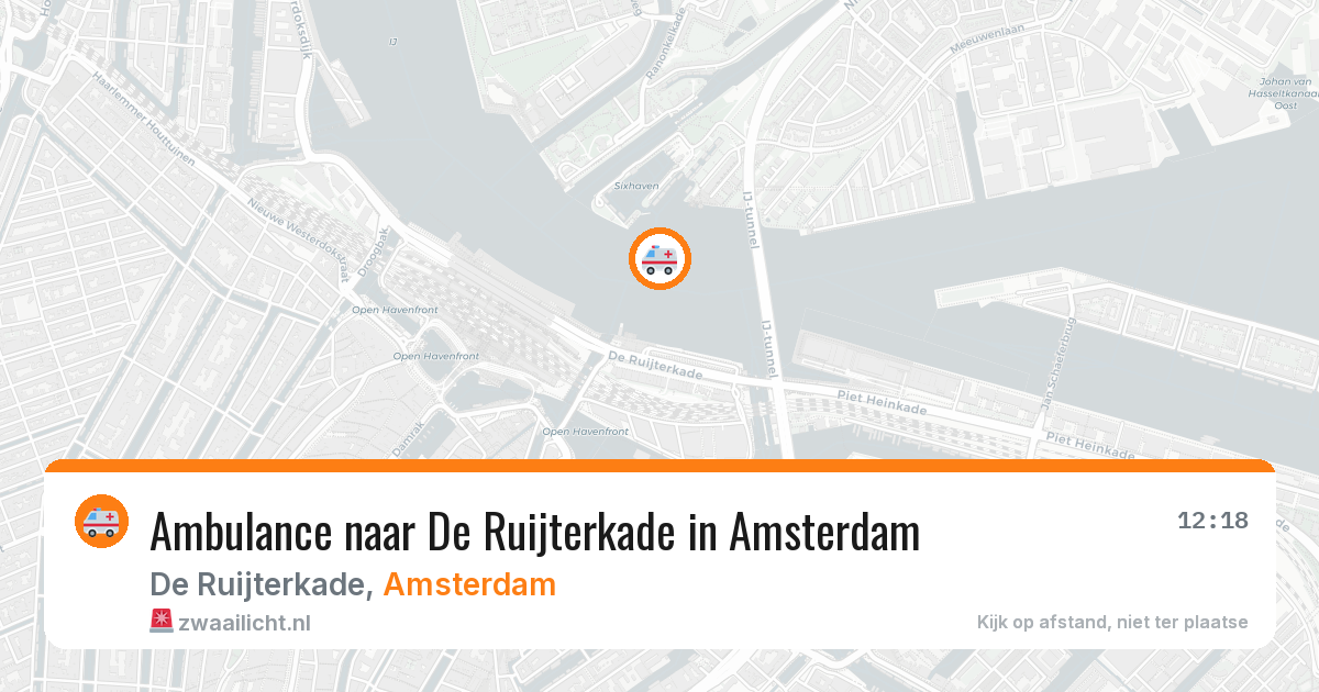 Ambulance naar De Ruijterkade in Amsterdam — 4 aug 2026