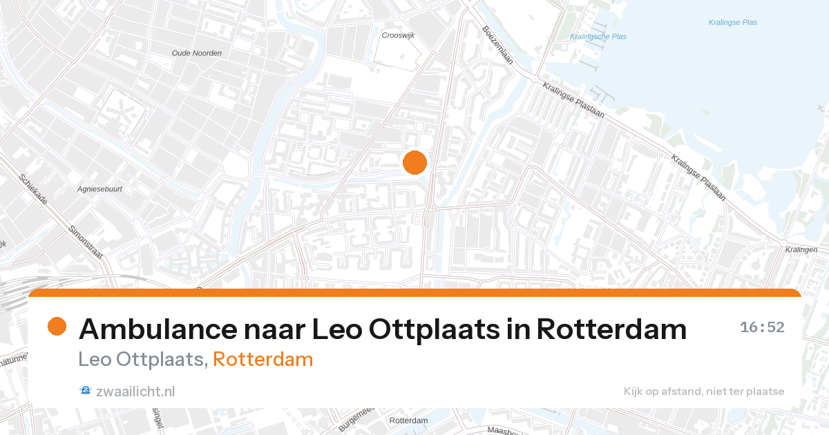 Ambulance naar Leo Ottplaats in Rotterdam — 27 aug 2026