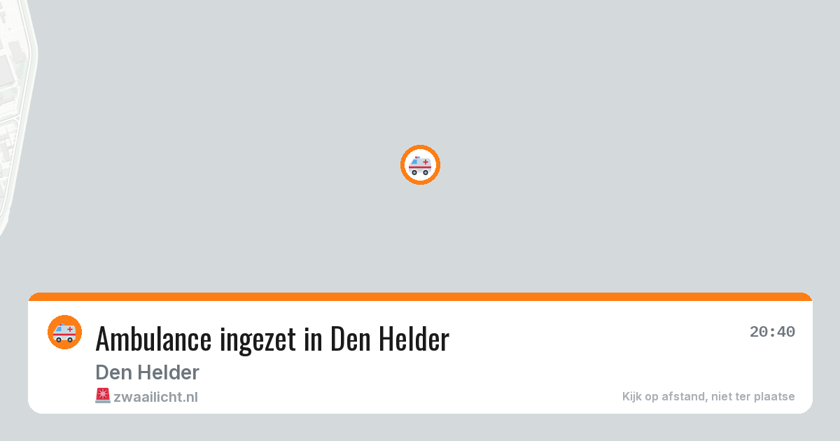Ambulance ingezet in Den Helder — 31 jul 2026