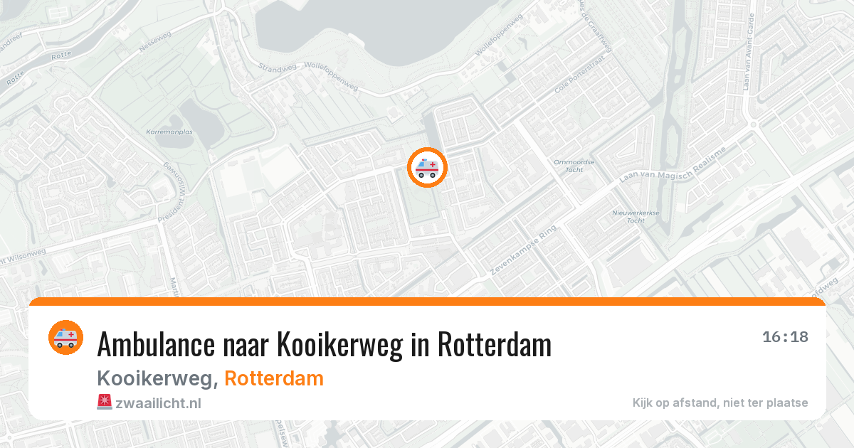 Ambulance naar Kooikerweg in Rotterdam — 10 jun 2026