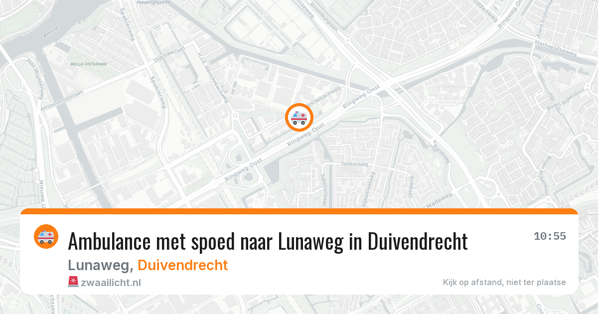 Ambulance met spoed naar Lunaweg in Duivendrecht — 25 apr 2026