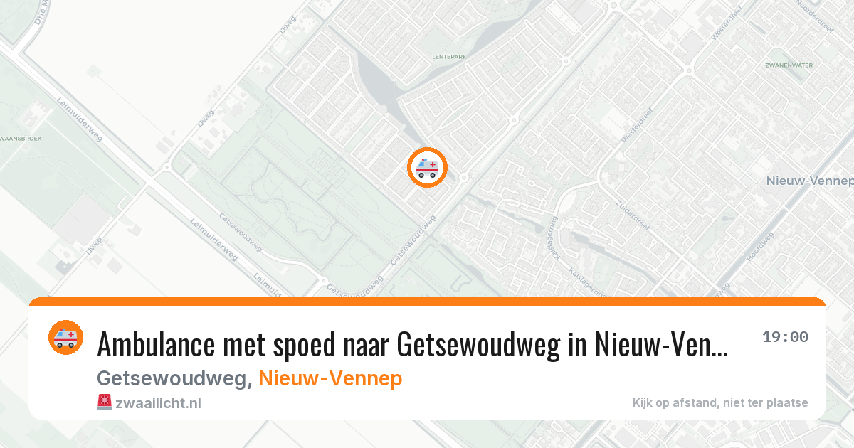 Ambulance met spoed naar Getsewoudweg in Nieuw-Vennep — 23 jun 2026
