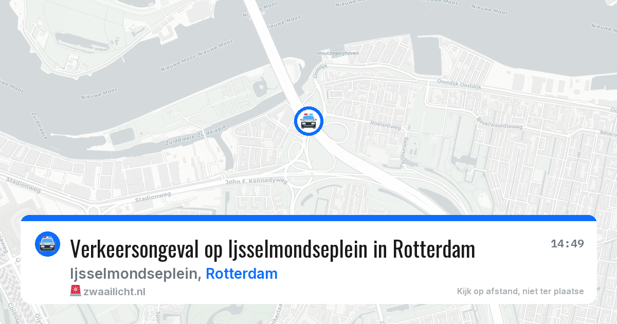 Verkeersongeval op Ijsselmondseplein in Rotterdam — 25 mei 2026