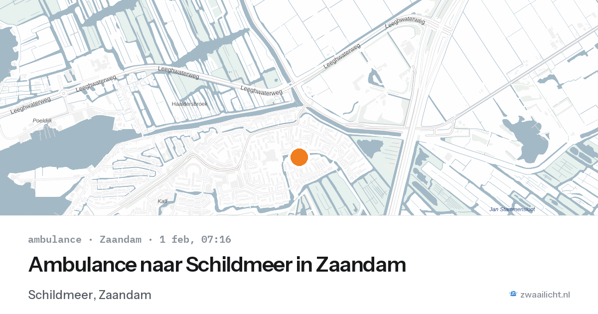 Ambulance naar Schildmeer in Zaandam — 1 feb 2026