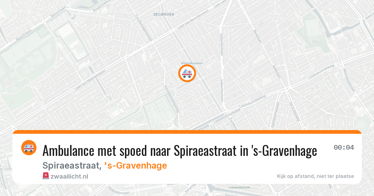 Ambulance met spoed naar Spiraeastraat in 's-Gravenhage — 12 apr 2026