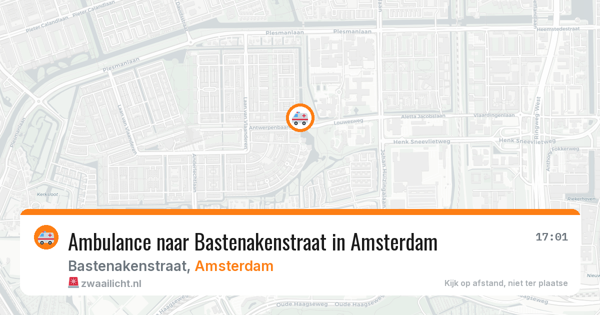 Ambulance naar Bastenakenstraat in Amsterdam — 6 jul 2026