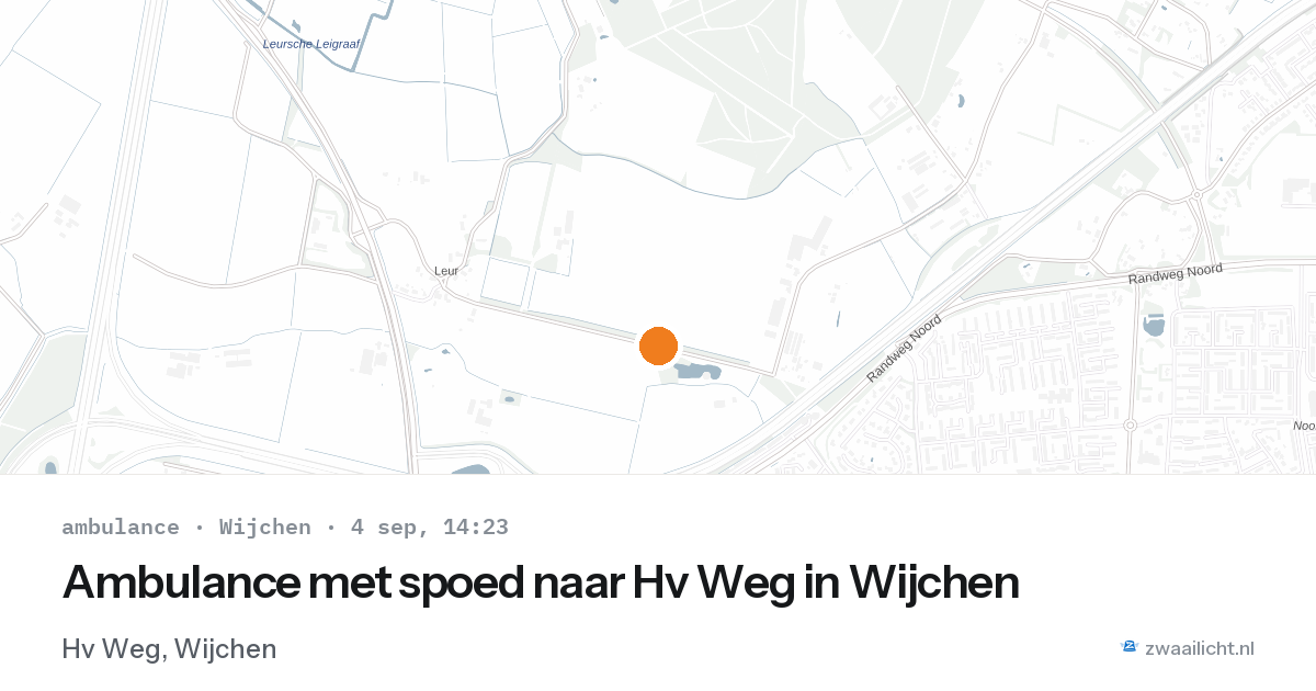 Ambulance met spoed naar Hv Weg in Wijchen — 4 sep 2026