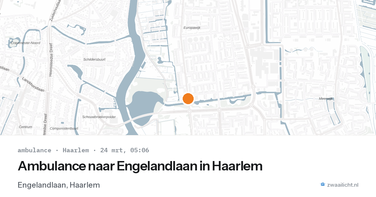 Ambulance naar Engelandlaan in Haarlem — 24 mrt 2026