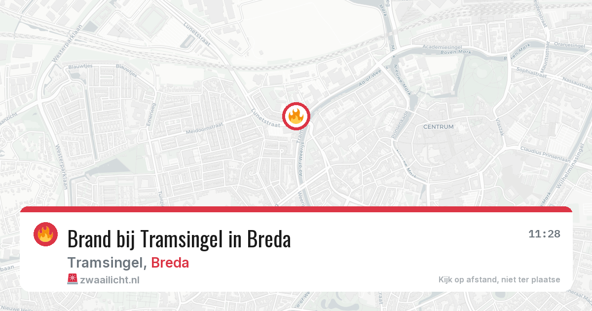 Brand bij Tramsingel in Breda — 11 mrt 2026