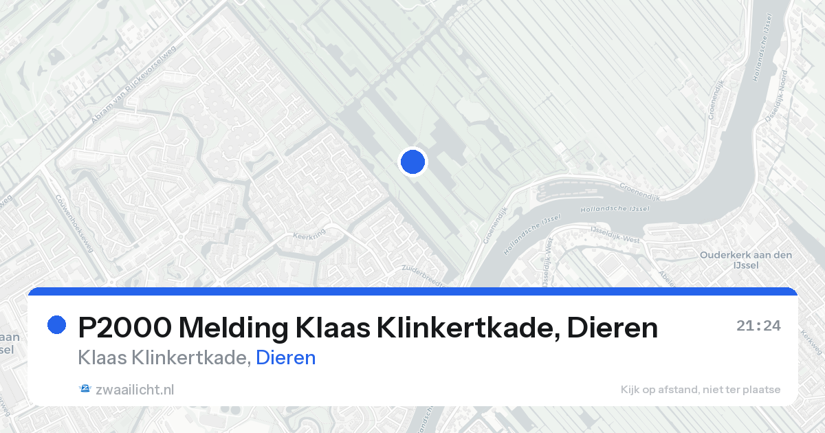 P2000 Melding Klaas Klinkertkade, Dieren — 16 aug 2026