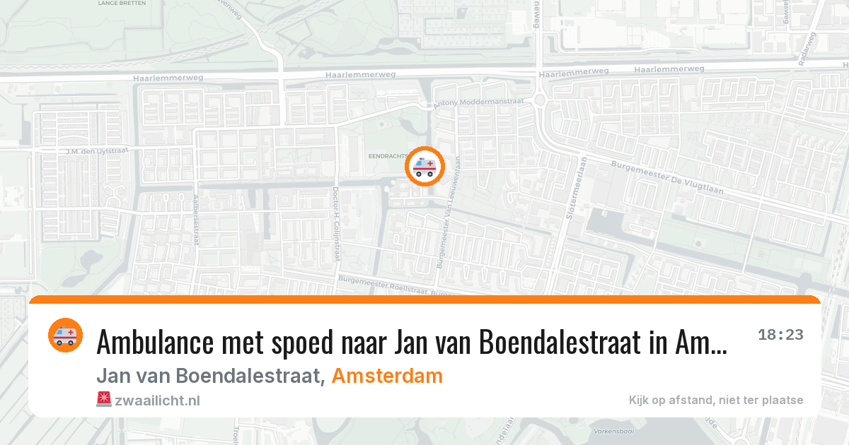 Ambulance met spoed naar Jan van Boendalestraat in Amsterdam — 30 jul 2026