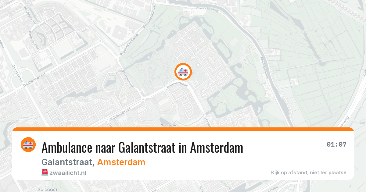 Ambulance naar Galantstraat in Amsterdam — 19 apr 2026