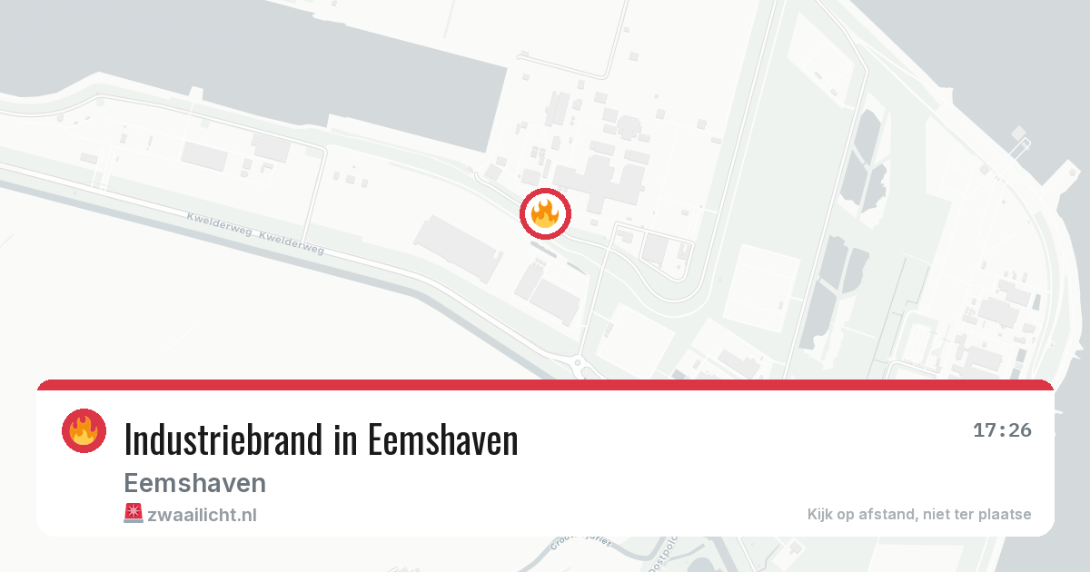 Industriebrand in Eemshaven — 20 jun 2026
