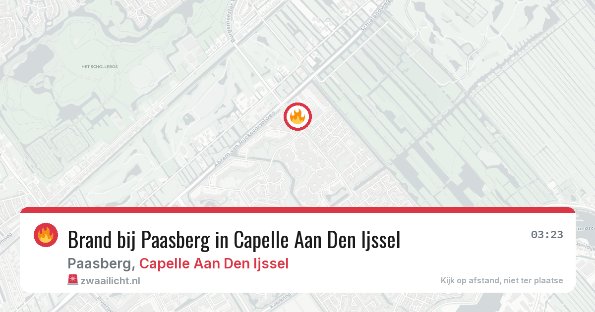 Brand bij Paasberg in Capelle Aan Den Ijssel — 6 mei 2026