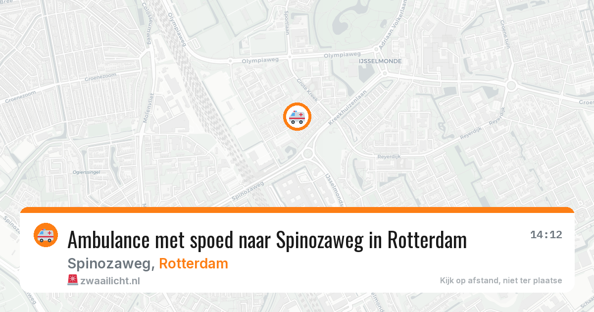 Ambulance met spoed naar Spinozaweg in Rotterdam — 12 apr 2026