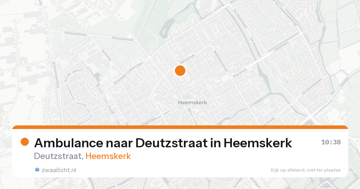 Ambulance naar Deutzstraat in Heemskerk — 18 aug 2026