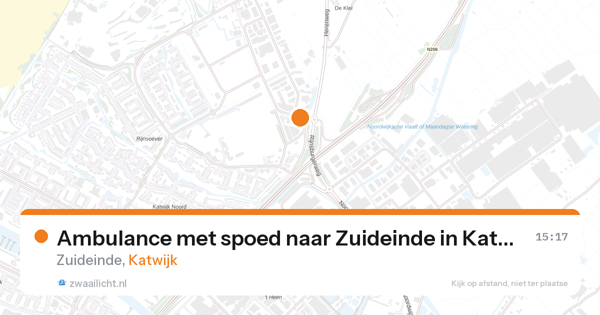 Ambulance met spoed naar Zuideinde in Katwijk — 14 mrt 2026