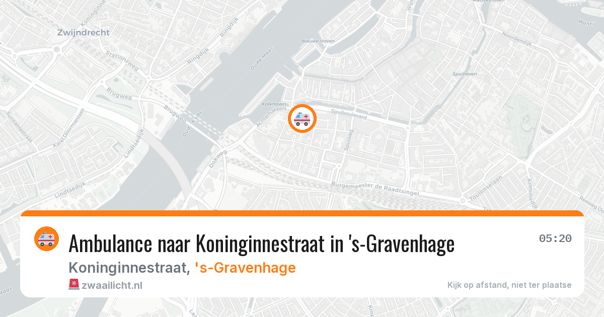 Ambulance naar Koninginnestraat in 's-Gravenhage — 21 mrt 2026