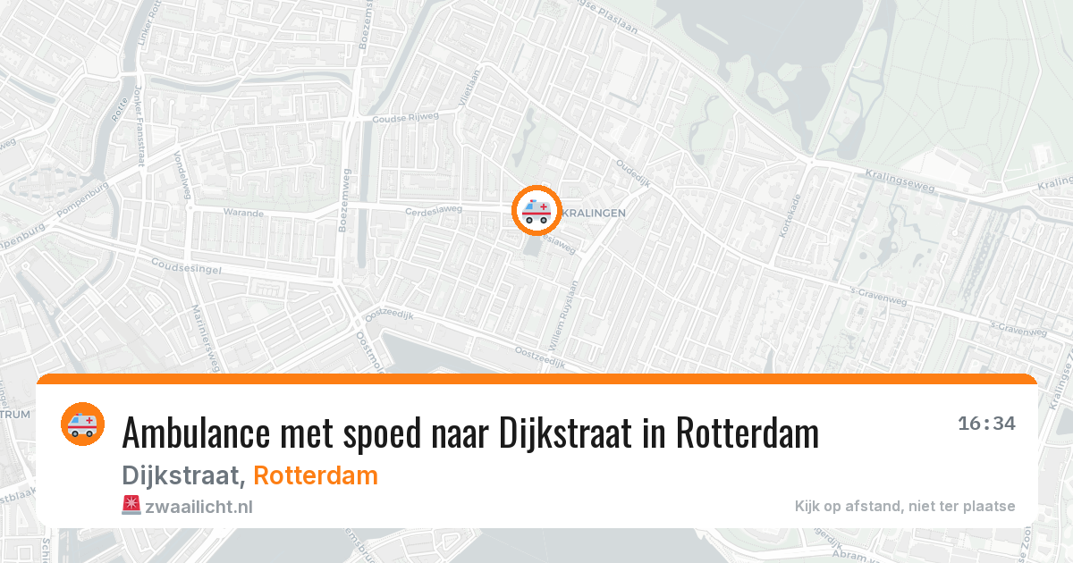 Ambulance met spoed naar Dijkstraat in Rotterdam — 11 jul 2026