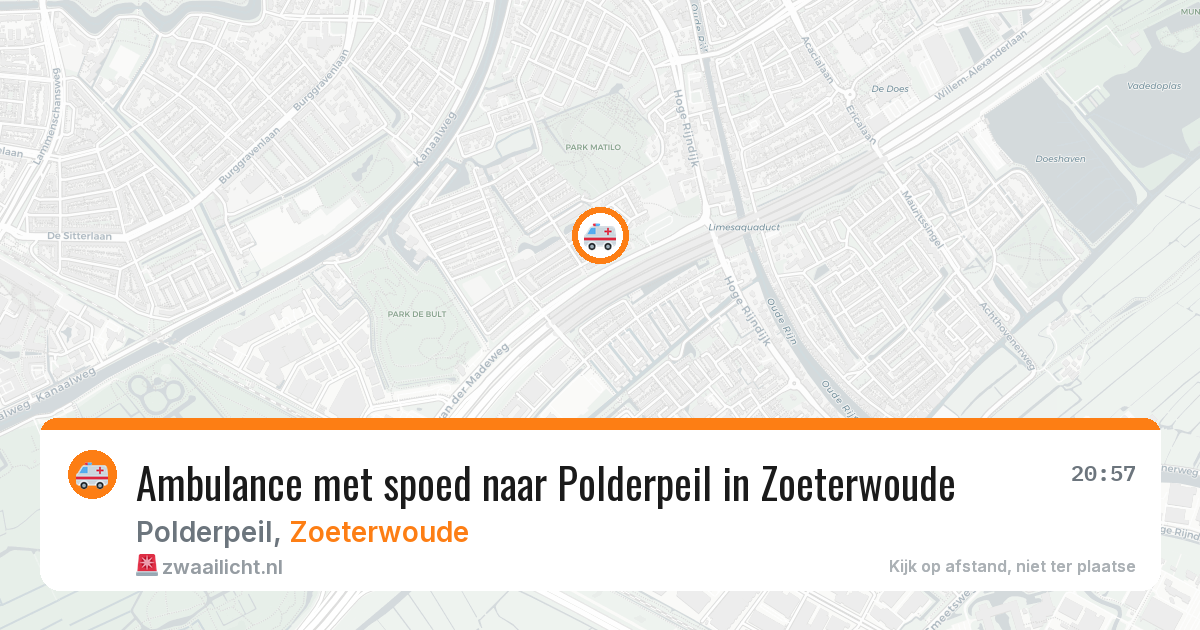 Ambulance met spoed naar Polderpeil in Zoeterwoude — 12 aug 2026