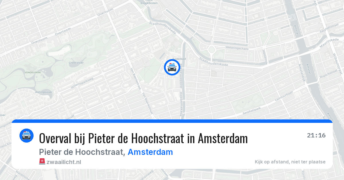 Overval bij Pieter de Hoochstraat in Amsterdam — 2 apr 2026