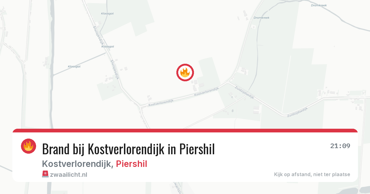 Brand bij Kostverlorendijk in Piershil — 18 jun 2026