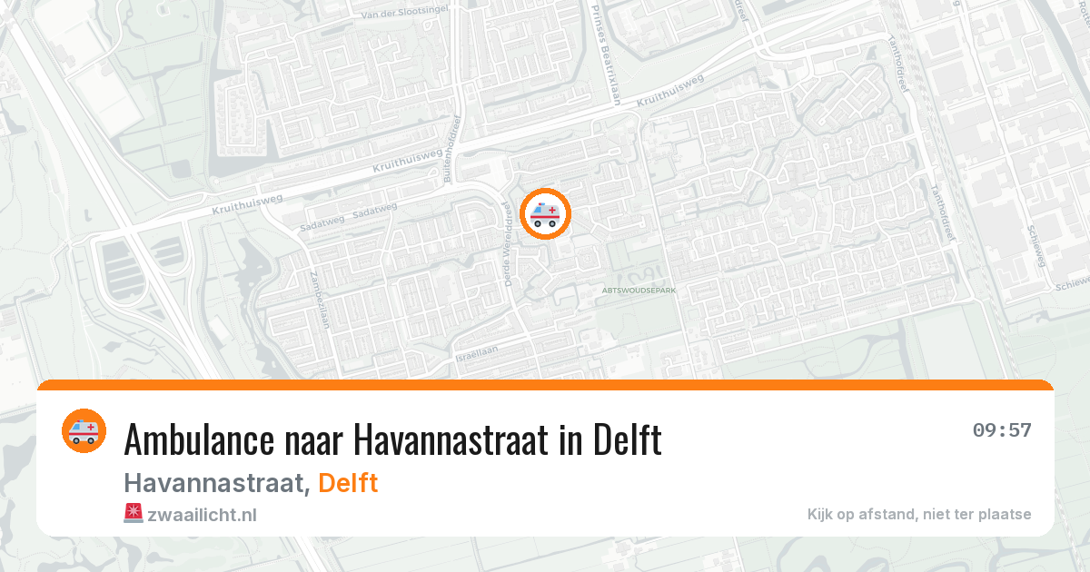 Ambulance naar Havannastraat in Delft — 26 mrt 2026