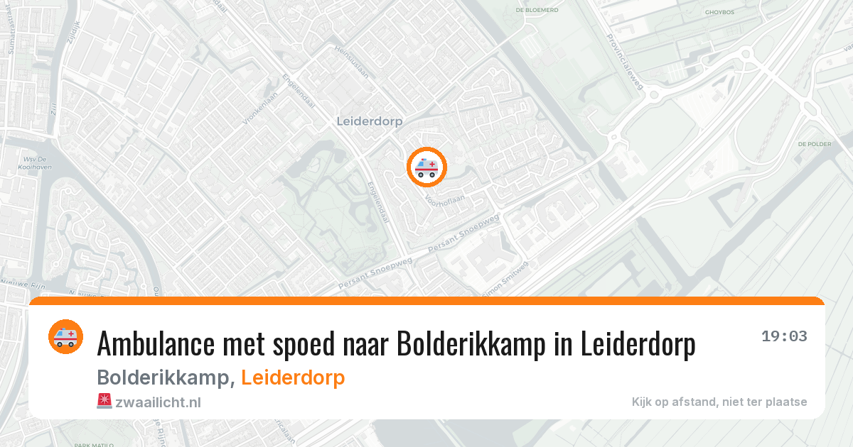 Ambulance met spoed naar Bolderikkamp in Leiderdorp — 3 jul 2026