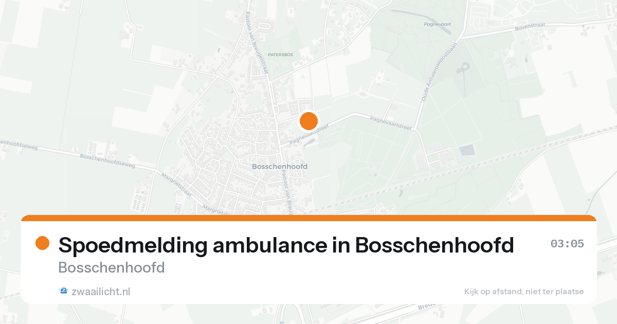 Spoedmelding ambulance in Bosschenhoofd — 17 aug 2026
