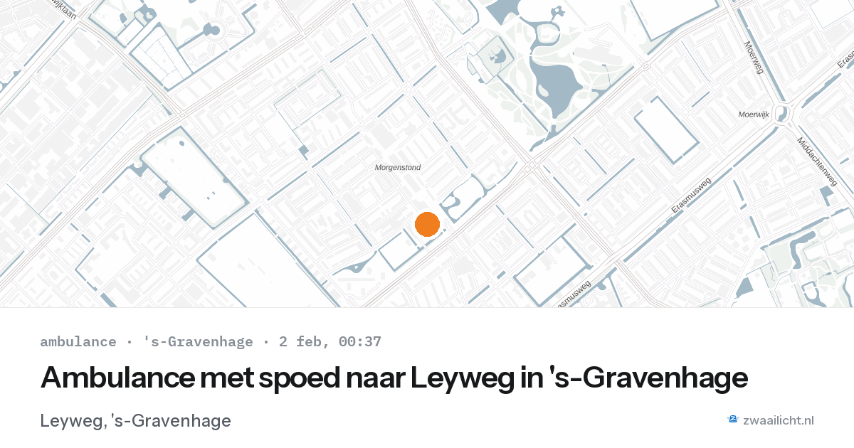 Ambulance met spoed naar Leyweg in 's-Gravenhage — 1 feb 2026