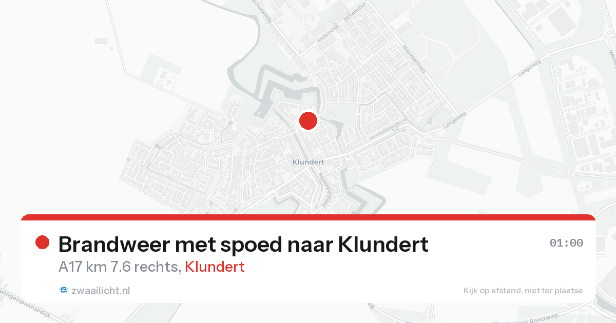 Brandweer met spoed naar Klundert — 31 jan 2026 | 🚨 Zwaailicht.nl