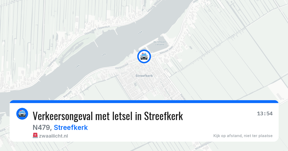Verkeersongeval met letsel in Streefkerk — 24 mrt 2026