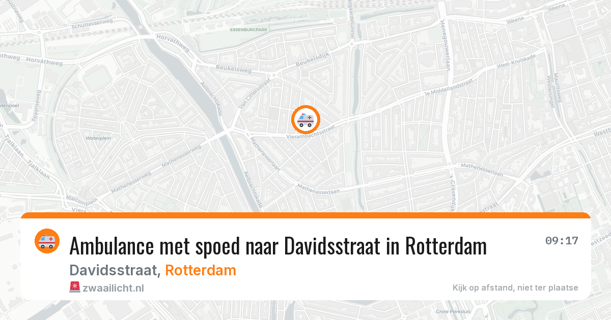 Ambulance met spoed naar Davidsstraat in Rotterdam — 11 jun 2026