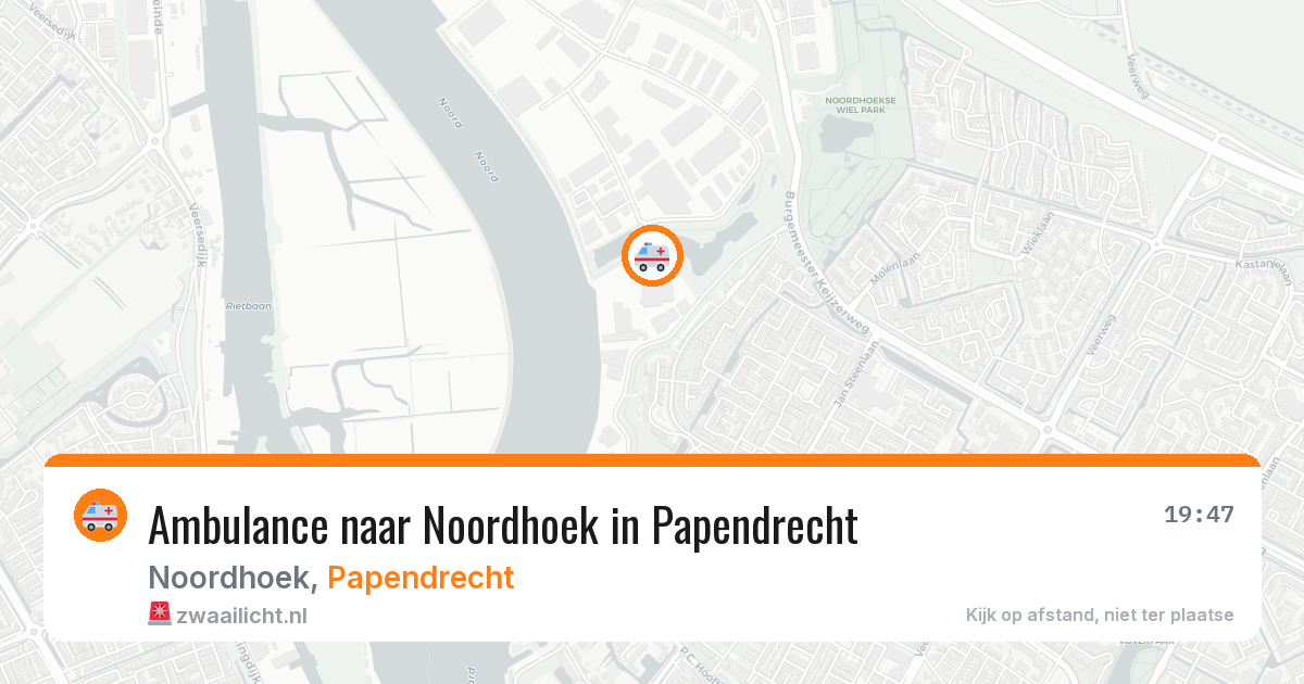 Ambulance naar Noordhoek in Papendrecht — 12 aug 2026