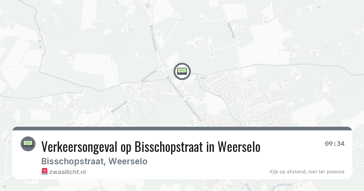 Verkeersongeval op Bisschopstraat in Weerselo — 8 jun 2026