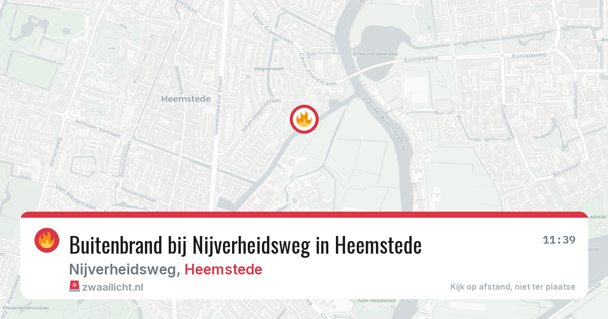 Buitenbrand bij Nijverheidsweg in Heemstede — 22 jul 2026