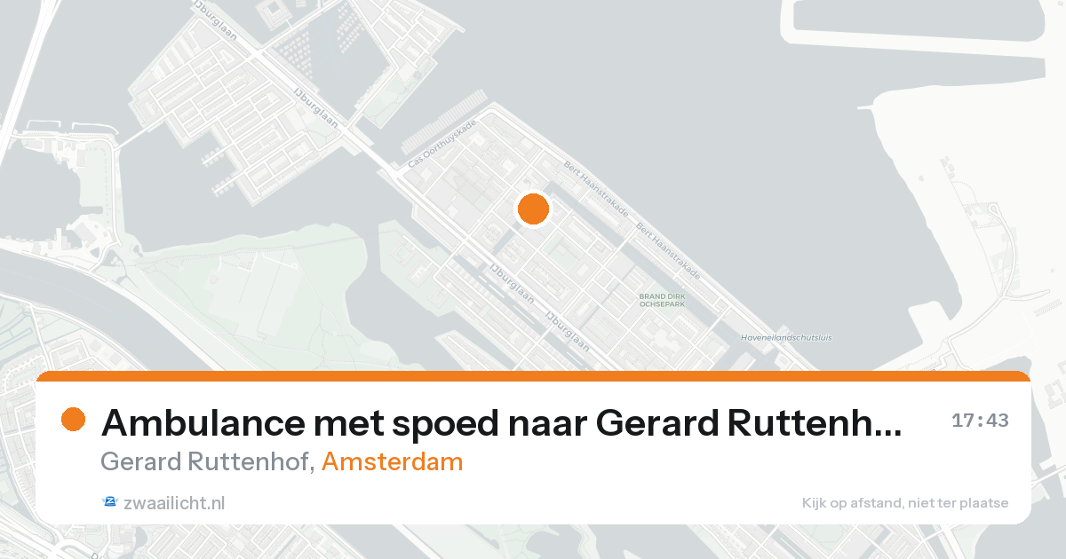 Ambulance met spoed naar Gerard Ruttenhof in Amsterdam — 15 aug 2026