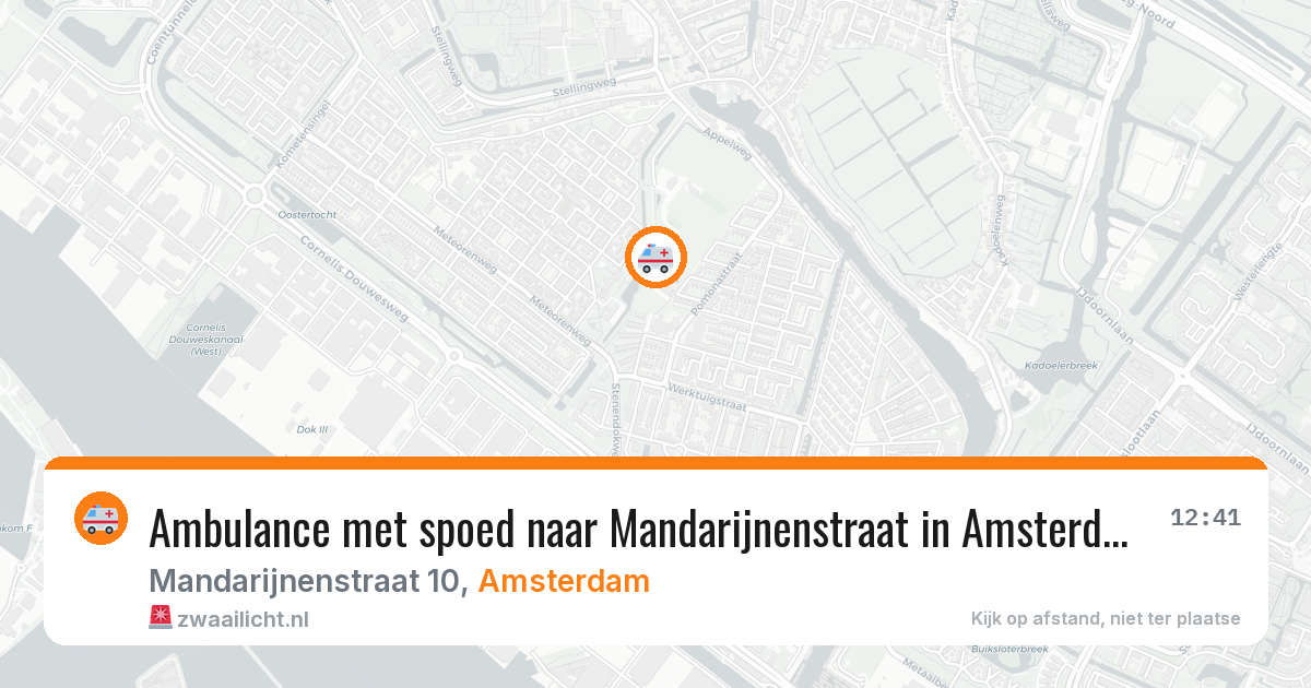 Ambulance met spoed naar Mandarijnenstraat in Amsterdam — 30 jun 2026