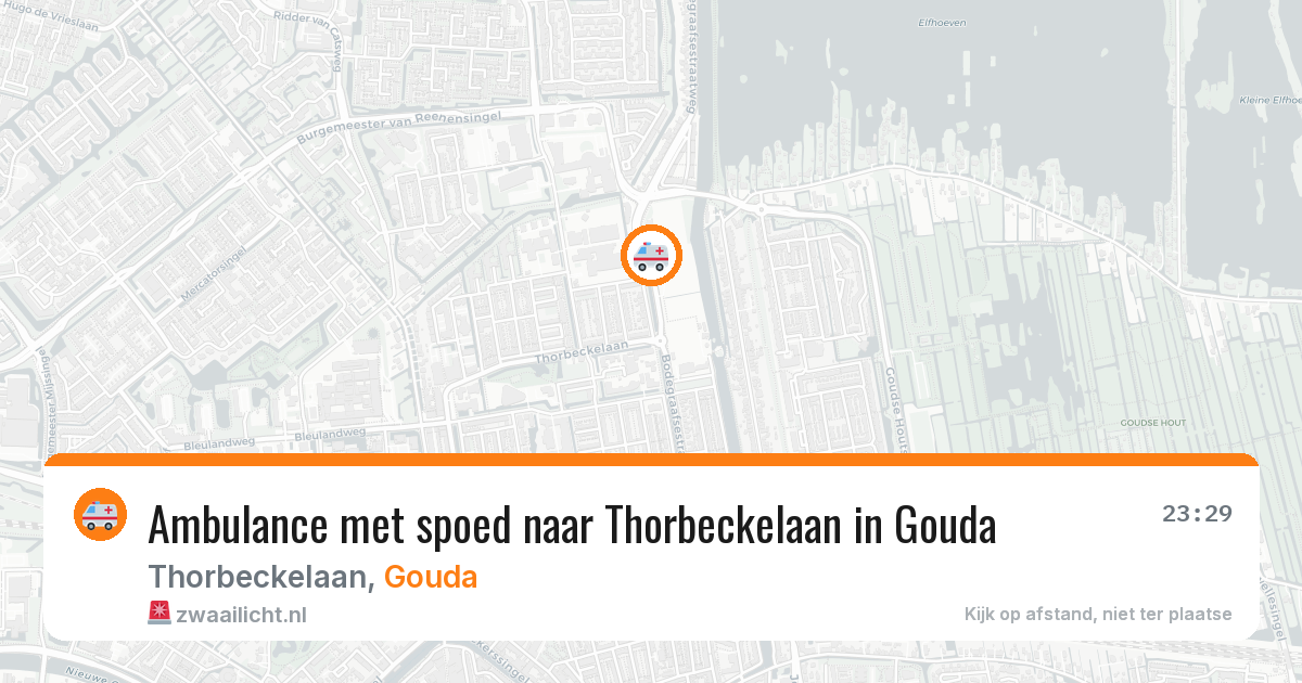 Ambulance met spoed naar Thorbeckelaan in Gouda — 25 feb 2026