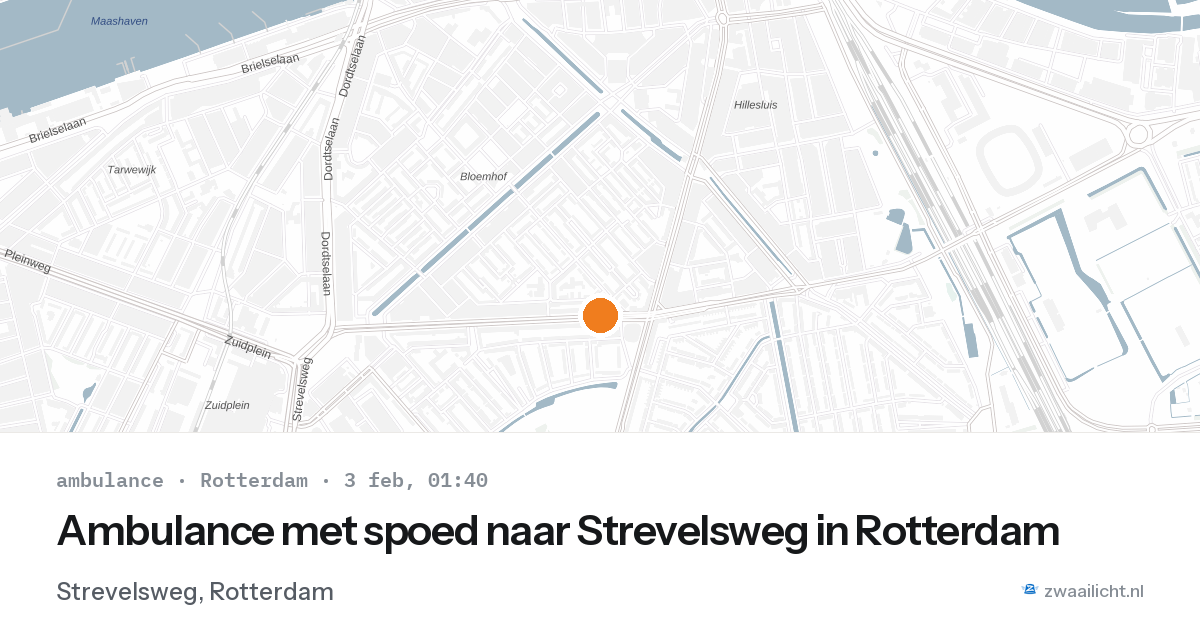 Ambulance met spoed naar Strevelsweg in Rotterdam — 3 feb 2026