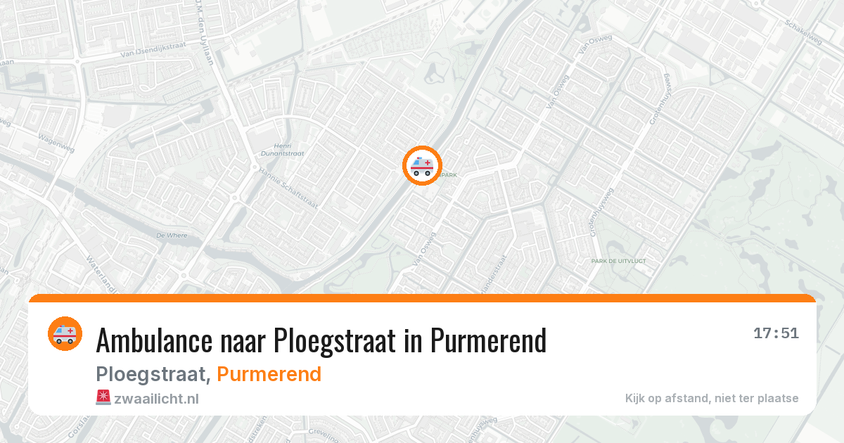 Ambulance naar Ploegstraat in Purmerend — 1 jul 2026
