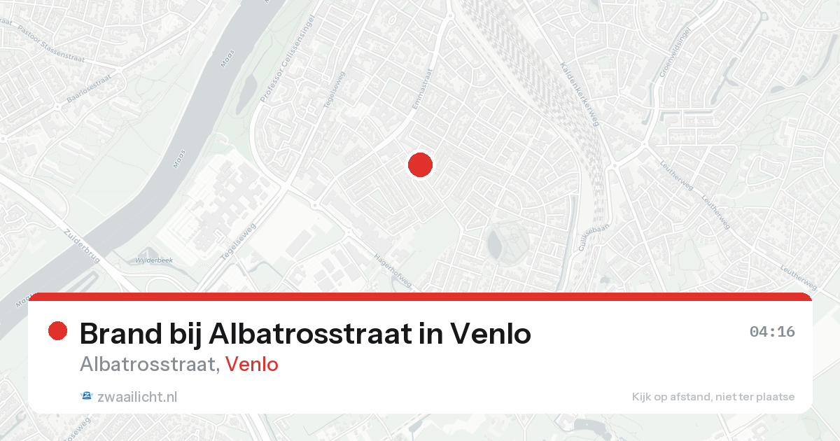 Brand bij Albatrosstraat in Venlo — 25 aug 2026