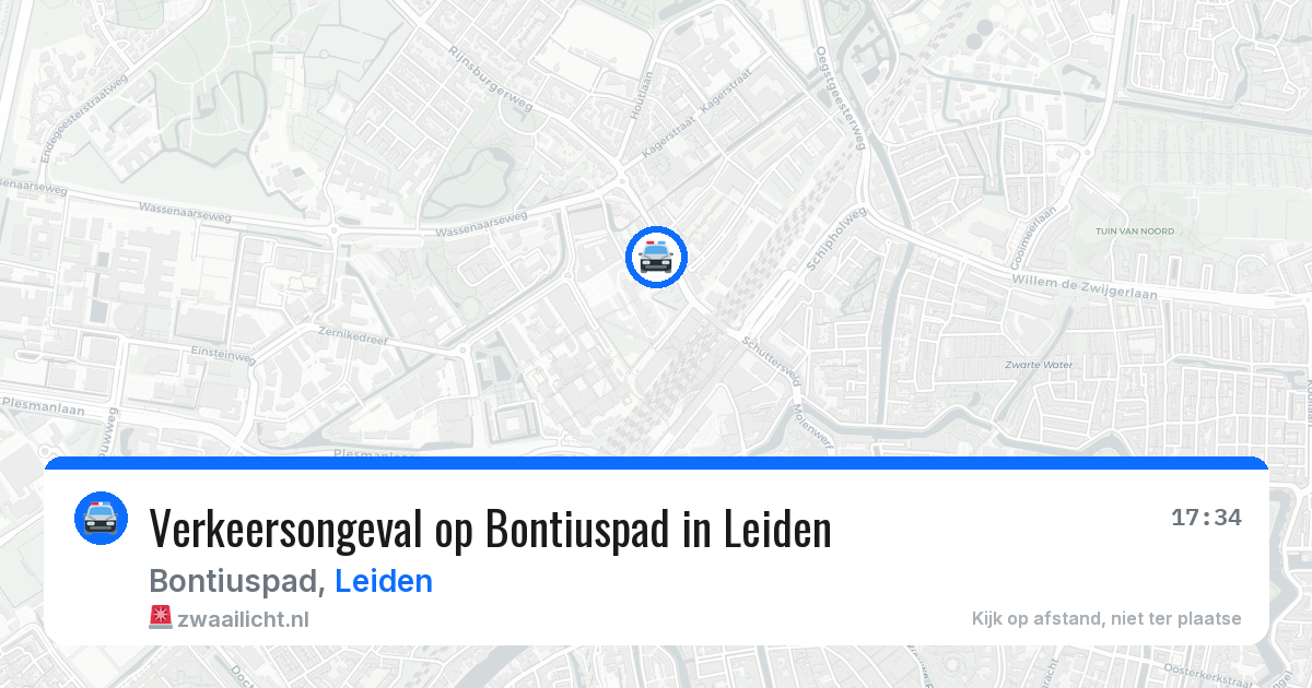 Verkeersongeval op Bontiuspad in Leiden — 11 mei 2026