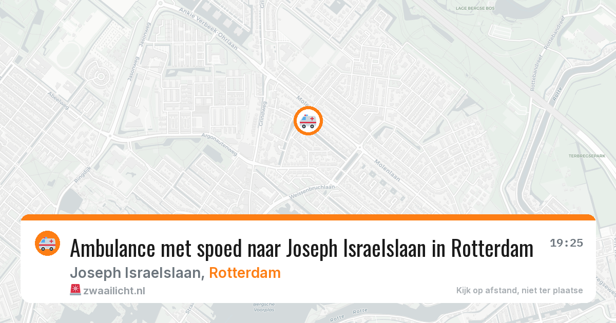Ambulance met spoed naar Joseph Israelslaan in Rotterdam — 23 mei 2026