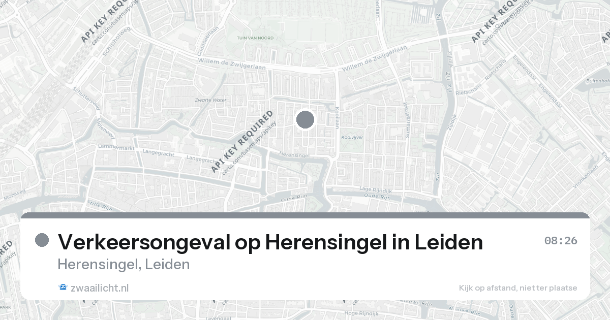 Verkeersongeval op Herensingel in Leiden — 26 feb 2026