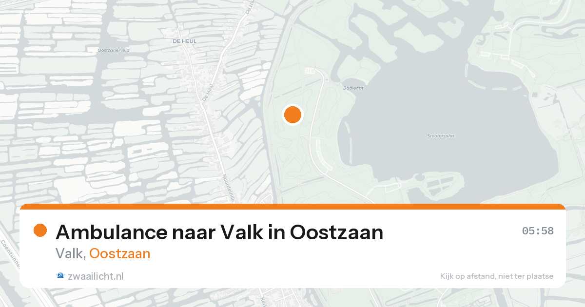 Ambulance naar Valk in Oostzaan — 17 aug 2026